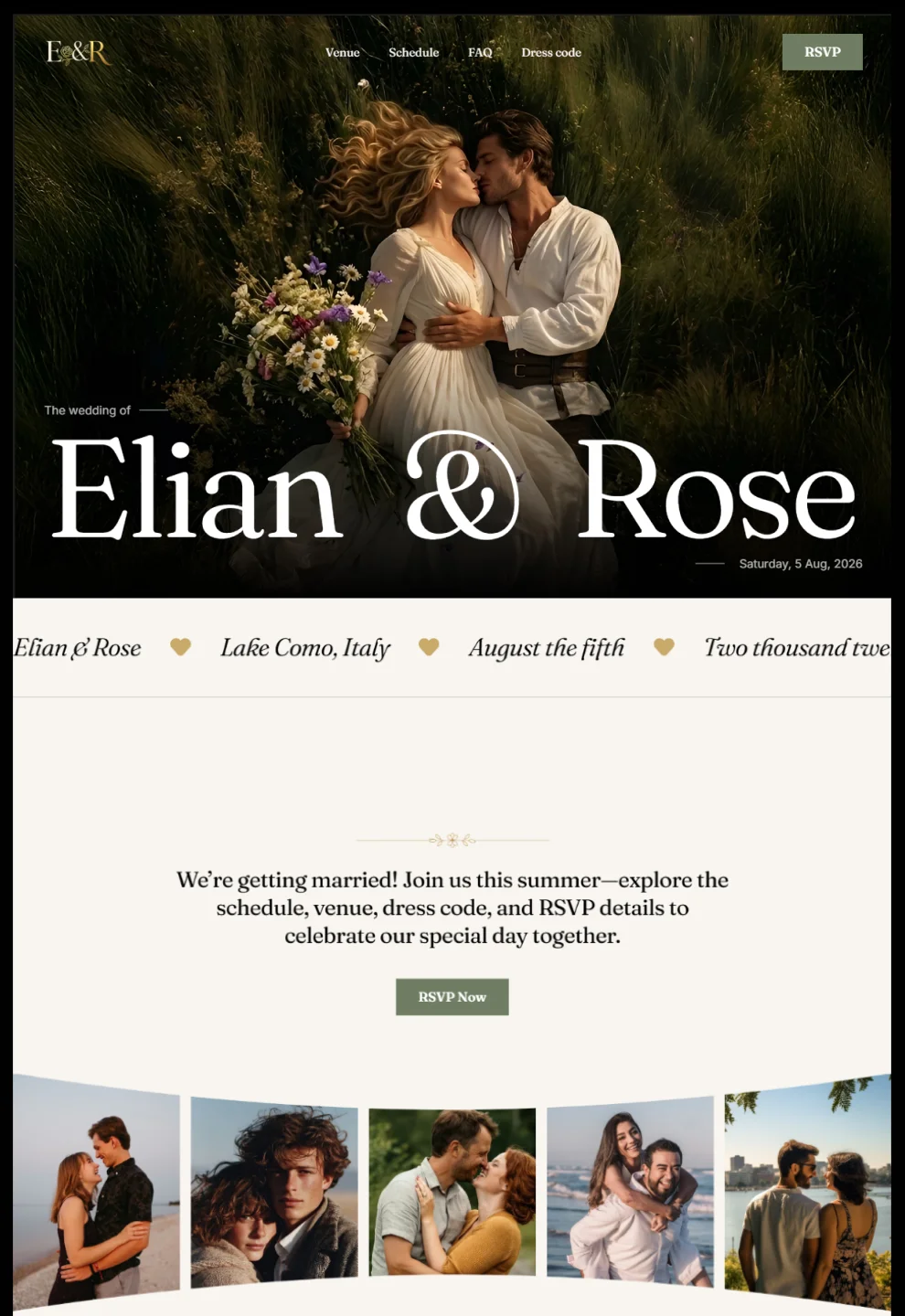 Elaro — Elegant Wedding Invitation template